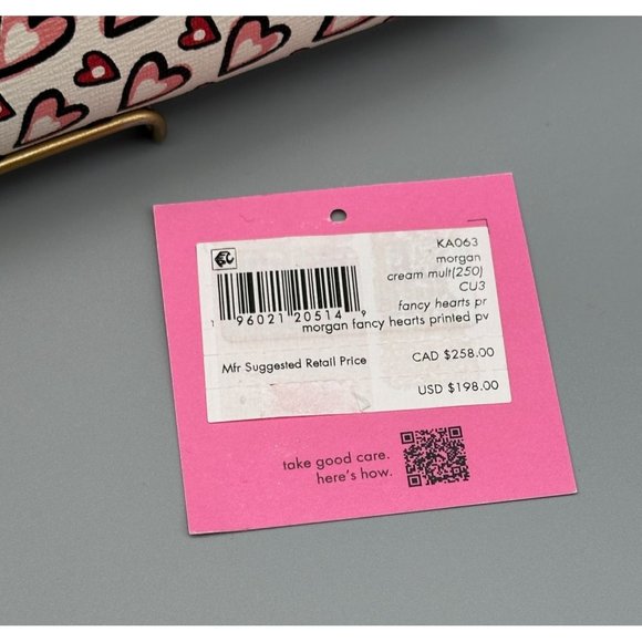 Kate Spade Morgan Fancy Hearts Zip-around Continental Wallet KA063 NWT - Picture 12 of 13
